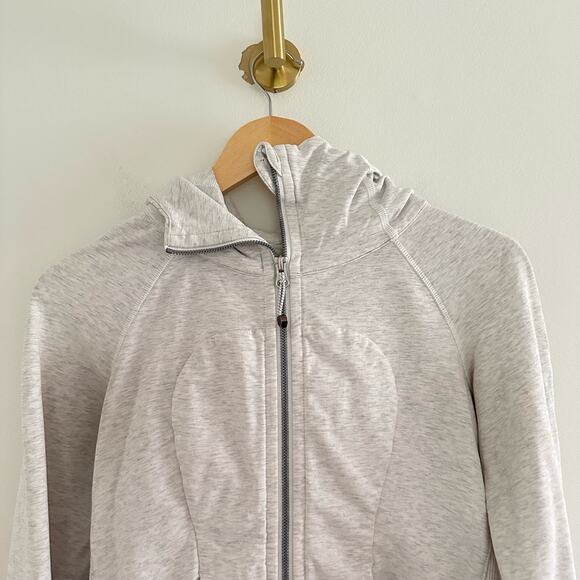 Lululemon Scuba Zip Up Hoodie III Heathered White - Picture 4 of 7